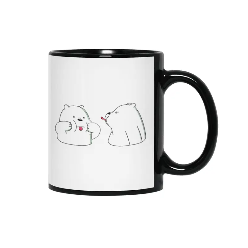 Polar bears,White bears, pair of bears, funny bears,bears, couple bears Siyah Kupa