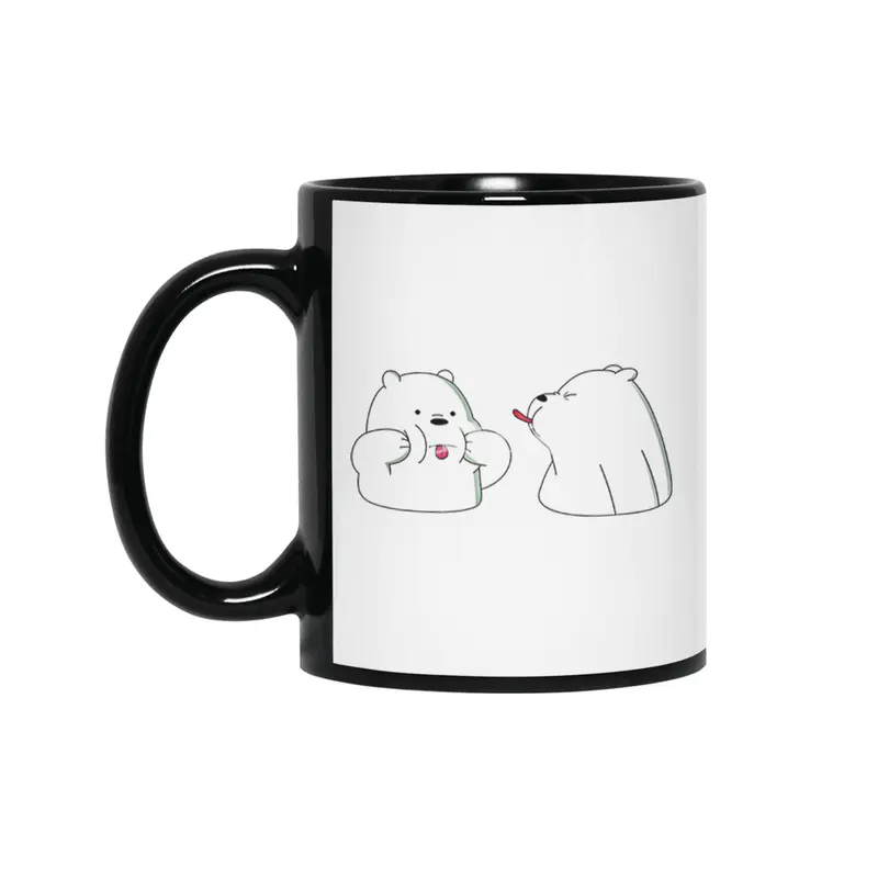 Polar bears,White bears, pair of bears, funny bears,bears, couple bears Siyah Kupa
