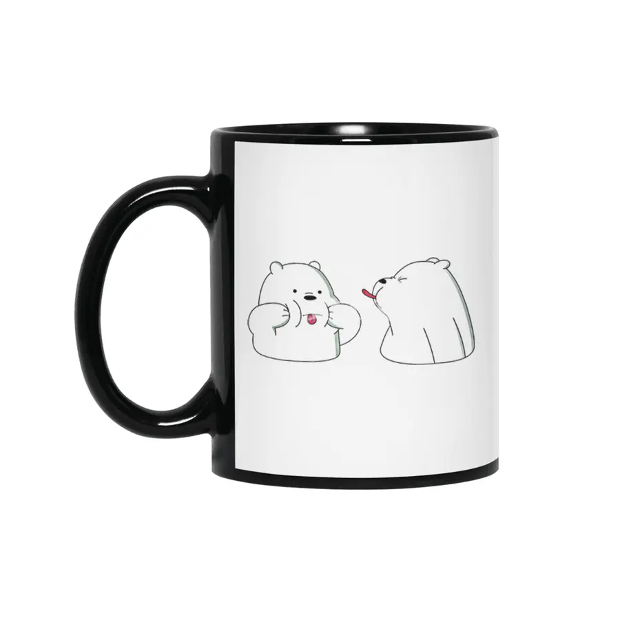 Polar bears,White bears, pair of bears, funny bears,bears, couple bears Siyah Kupa