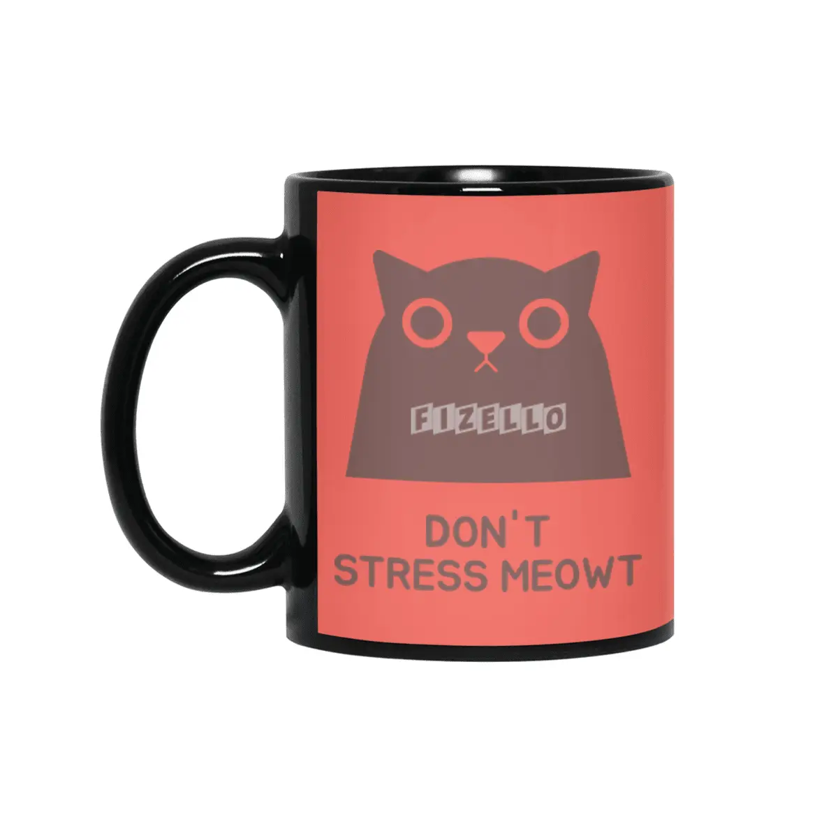 Don't Stress Meowt Siyah Kupa