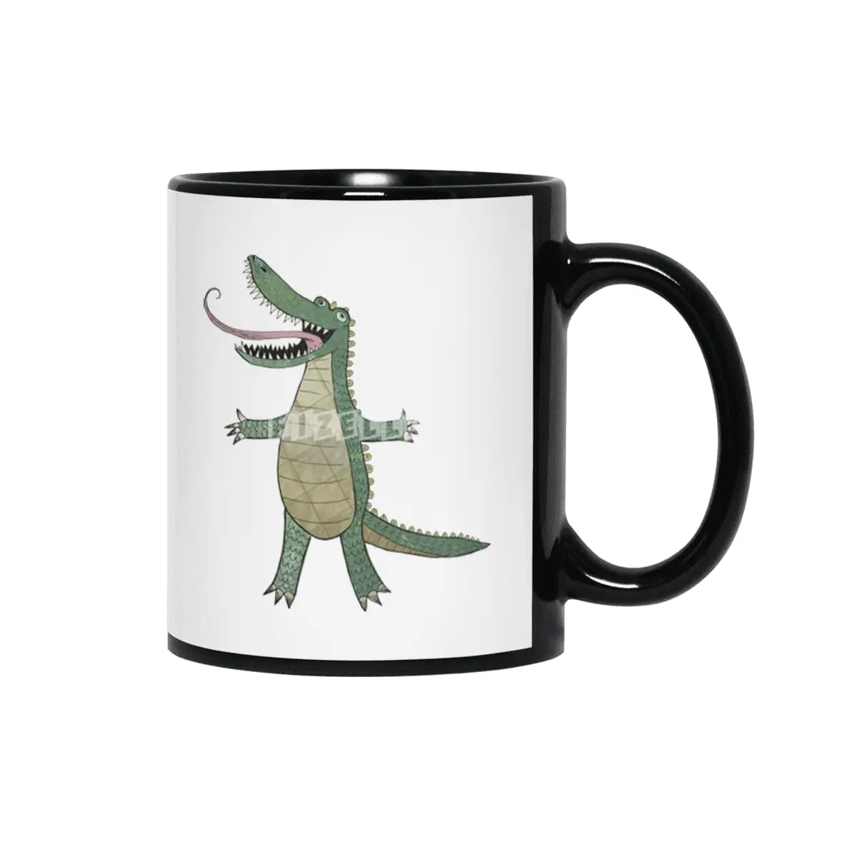 Cute crocodile illustration Siyah Kupa
