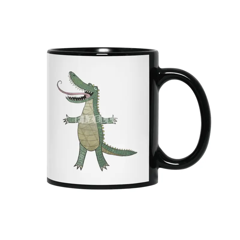 Cute crocodile illustration Siyah Kupa