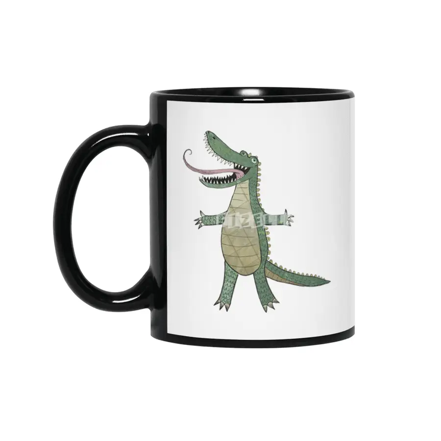 Cute crocodile illustration Siyah Kupa