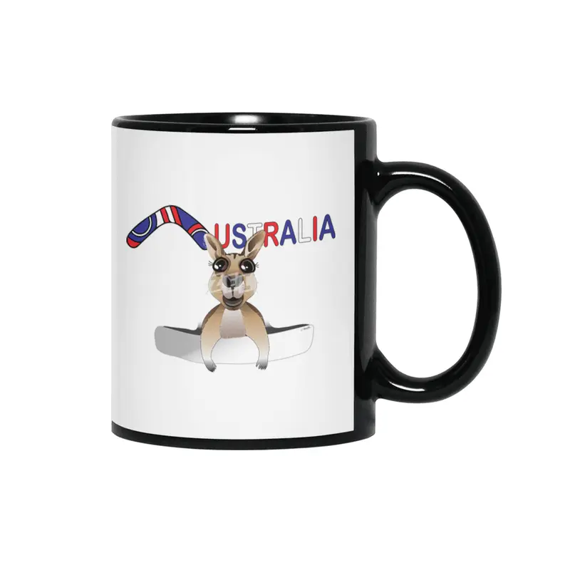AUSTRALIA - KANGAROO - MOMENTO Siyah Kupa
