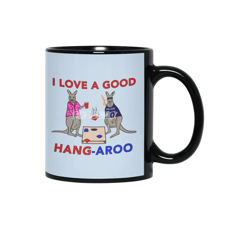 I Love a Good Hang-Aroo Funny Kangaroo Party Siyah Kupa