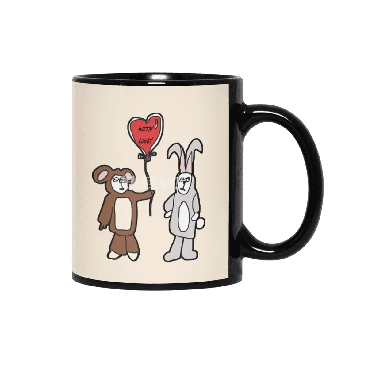 BEAR/ BUNNY LOVE! Siyah Kupa