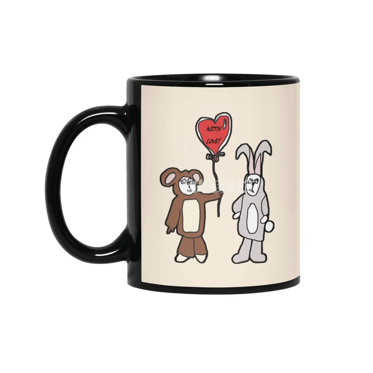 BEAR/ BUNNY LOVE! Siyah Kupa