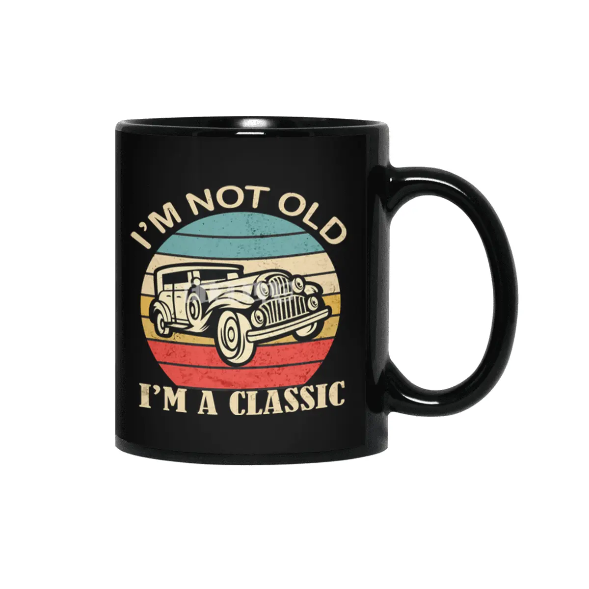 i'm not Old i'm a classic Funny Birthday Quote Dad Grandpa Car Siyah Kupa