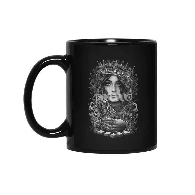 Queen gothic girl neo traditional tattoo Siyah Kupa