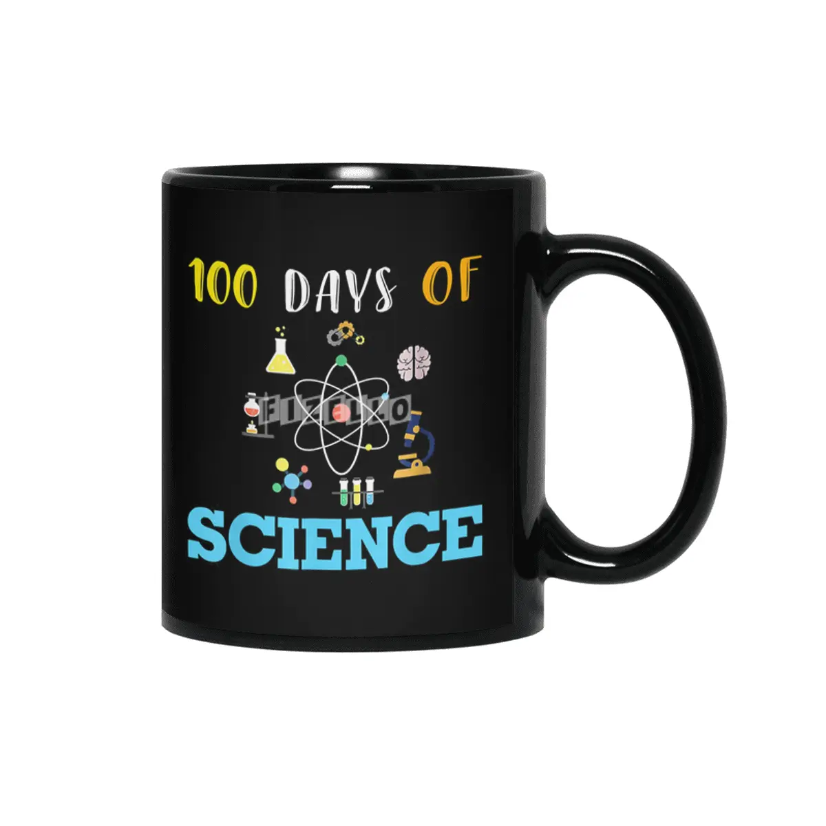 100 Days of Science Teacher Outfit Cool 100th Day of School Siyah Kupa