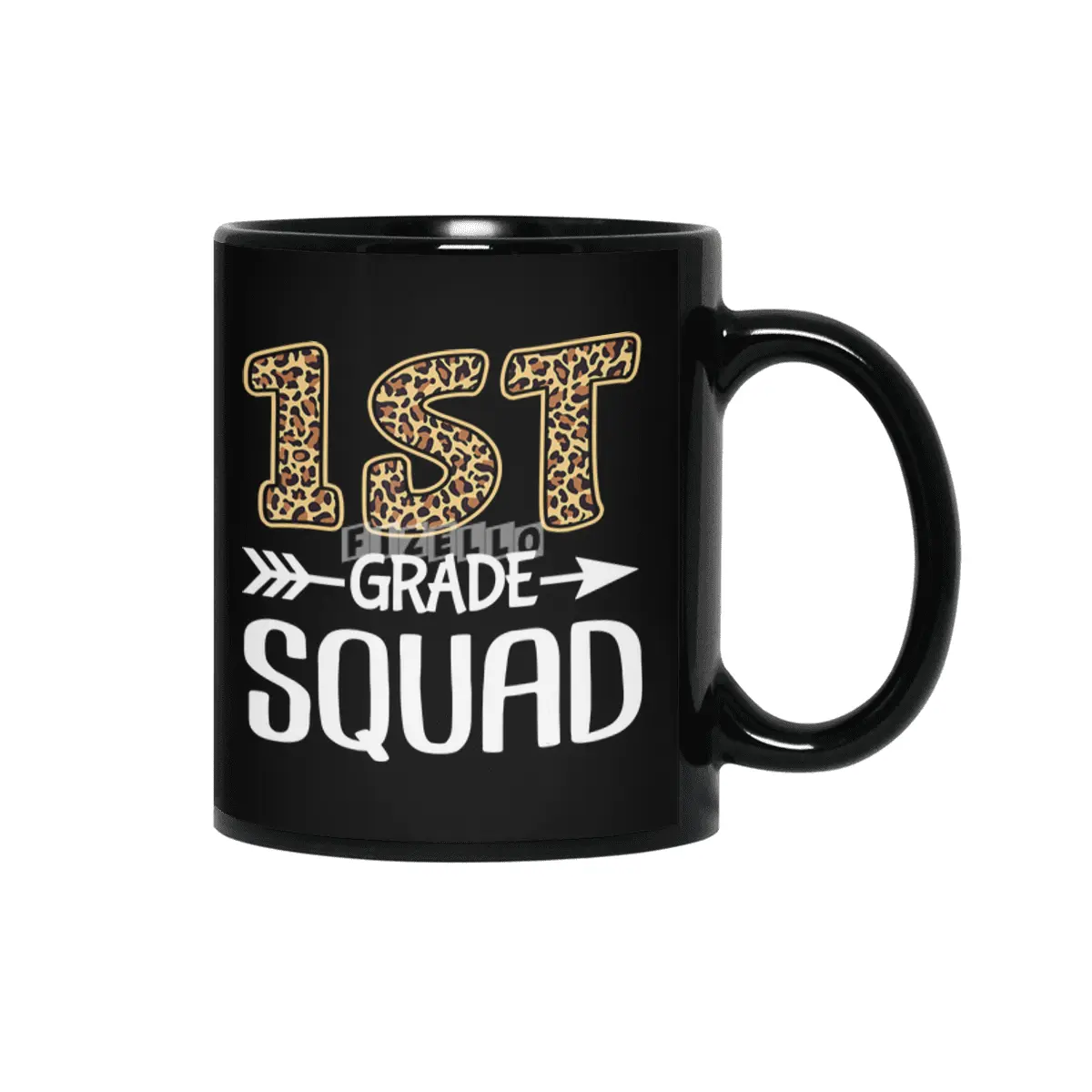 1st grade squad leopard gift first grade teacher student Siyah Kupa