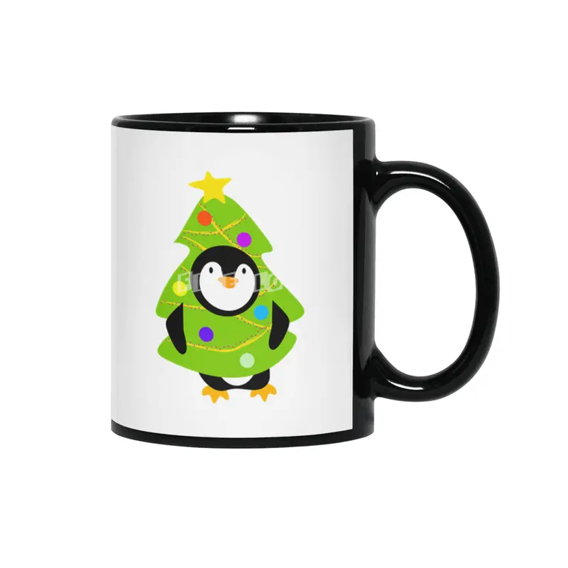 Christmas tree Penguin Siyah Kupa