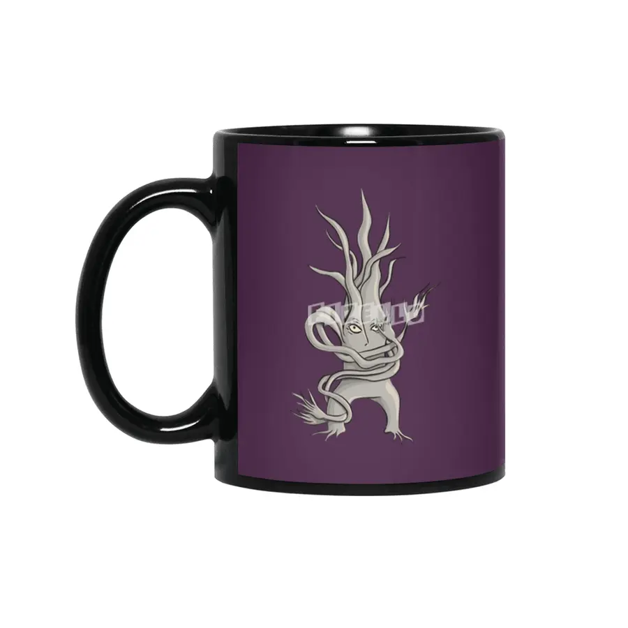 Creepy Tree Creature With Tangled Branches Siyah Kupa