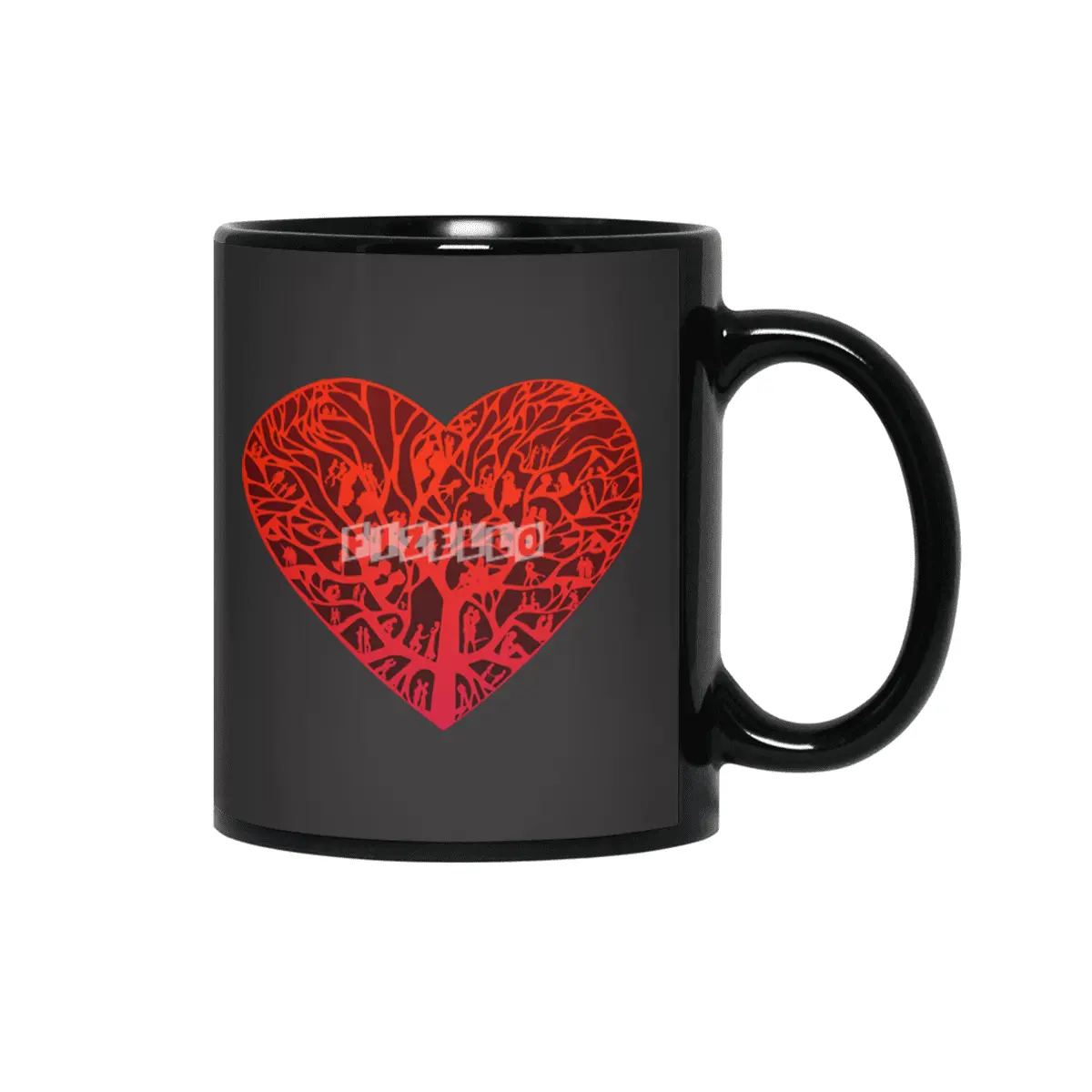 HEART TREE OF LOVE AND EMOTIONS Siyah Kupa