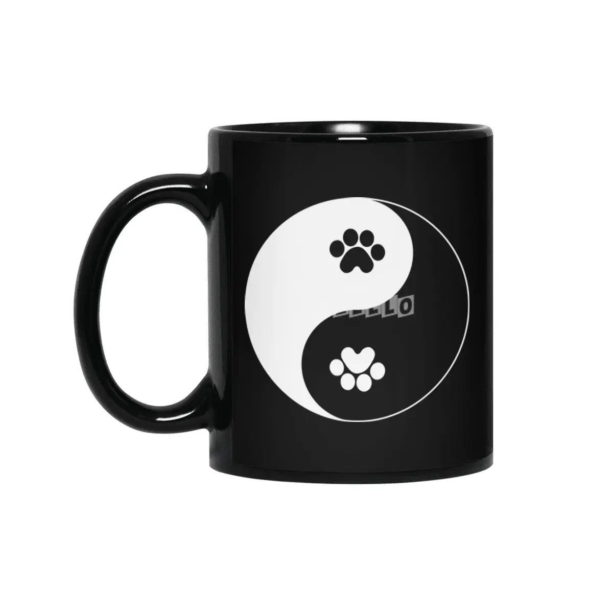 Panda yin yang Siyah Kupa