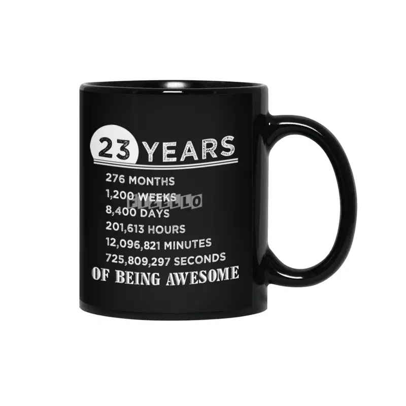 23rd Birthday Gifts 23 Years Old of Being Awesome Siyah Kupa