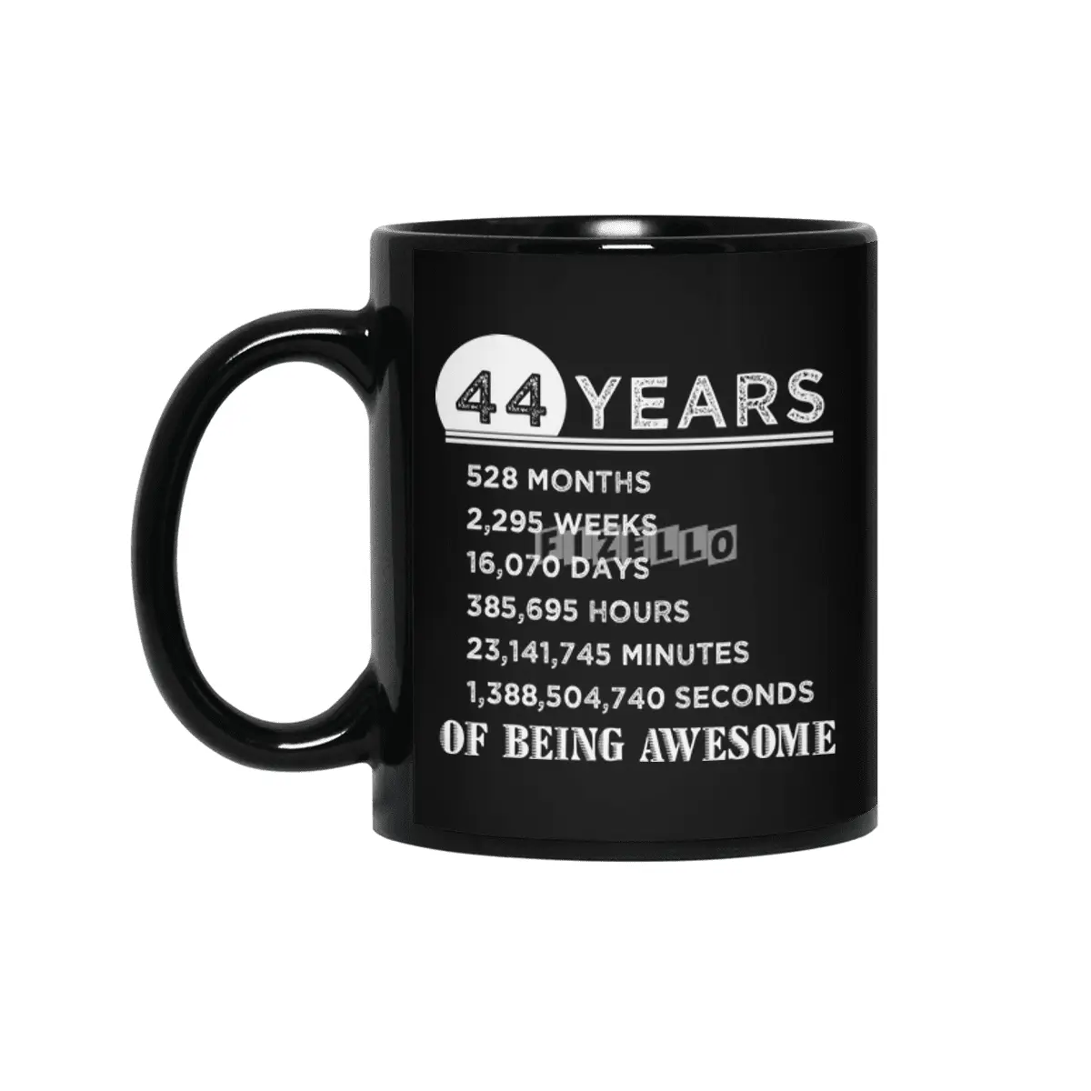 44th Birthday Gifts 44 Years Old of Being Awesome Siyah Kupa