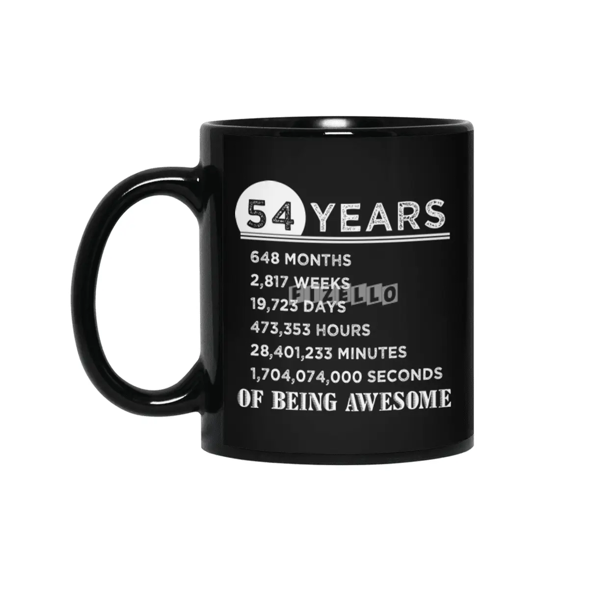 54th Birthday Gifts 54 Years Old of Being Awesome Siyah Kupa