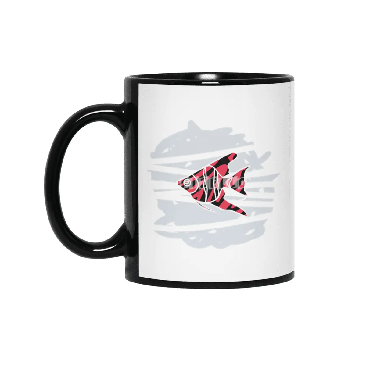 zebra red skin freshwater angelfish Siyah Kupa