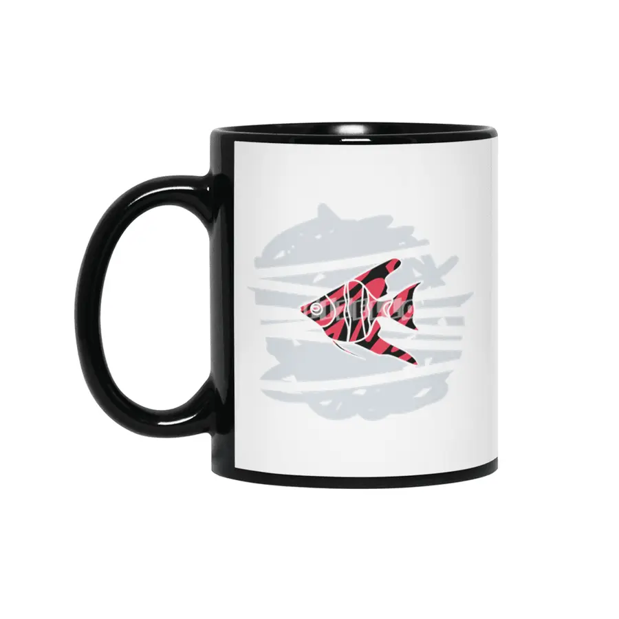 zebra red skin freshwater angelfish Siyah Kupa