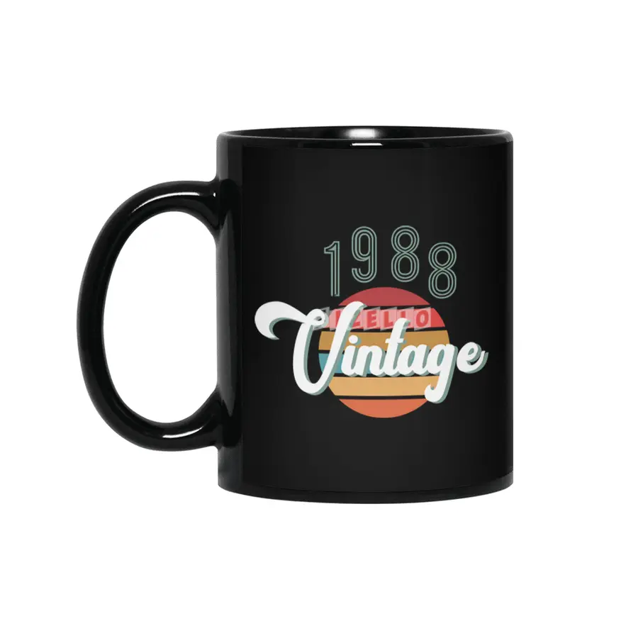 Retro Vintage Summer 1988 Siyah Kupa
