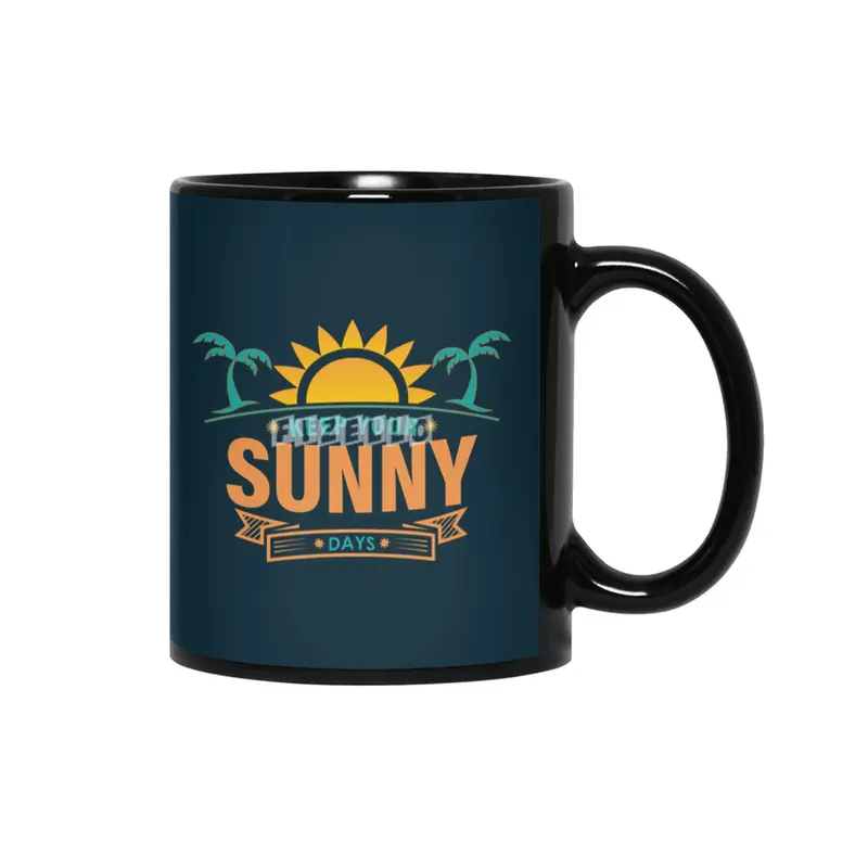 Keep your sunny days summer love Siyah Kupa