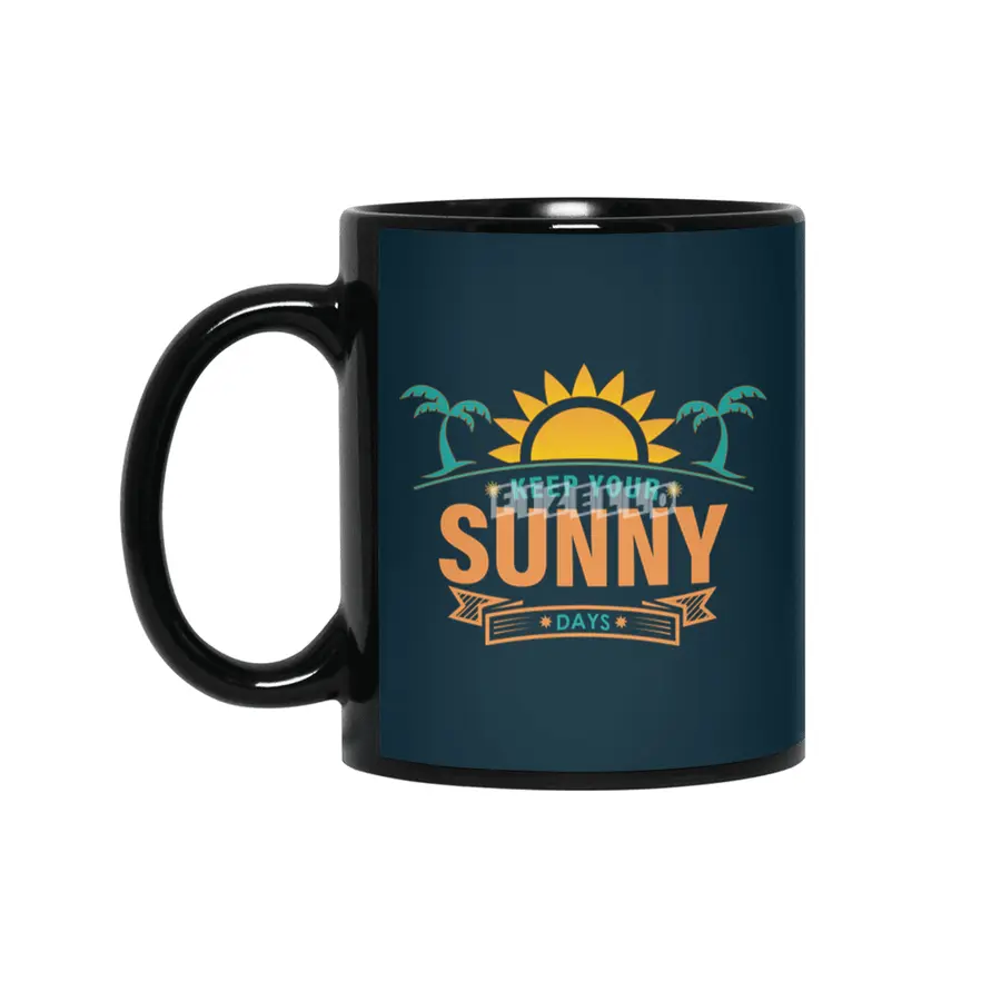 Keep your sunny days summer love Siyah Kupa