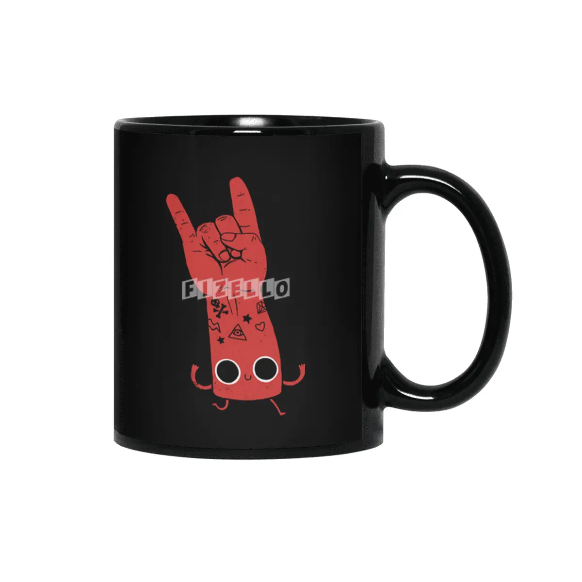Kawaii Love Death Metal Siyah Kupa