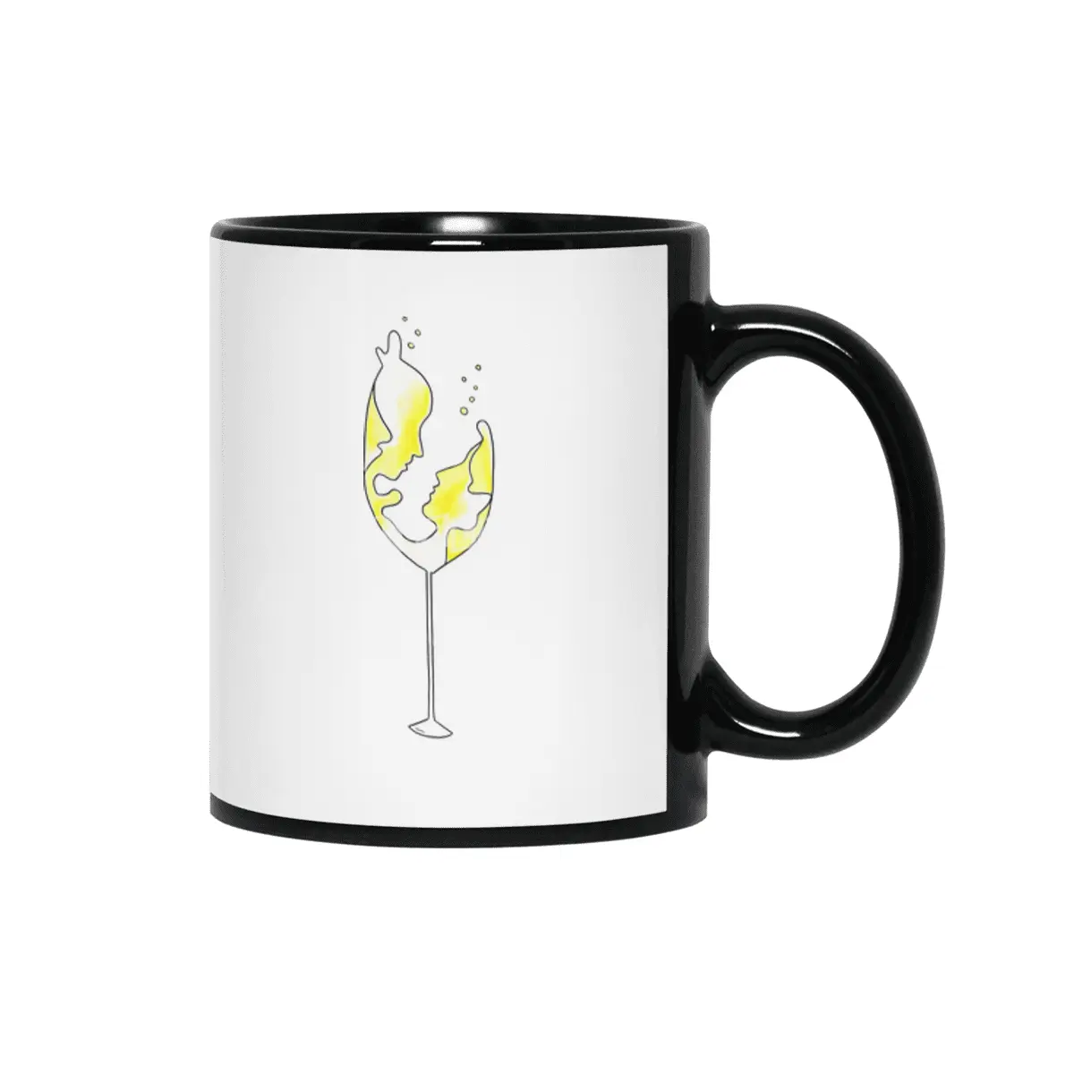 Cheers! Hand Drawn Art Siyah Kupa
