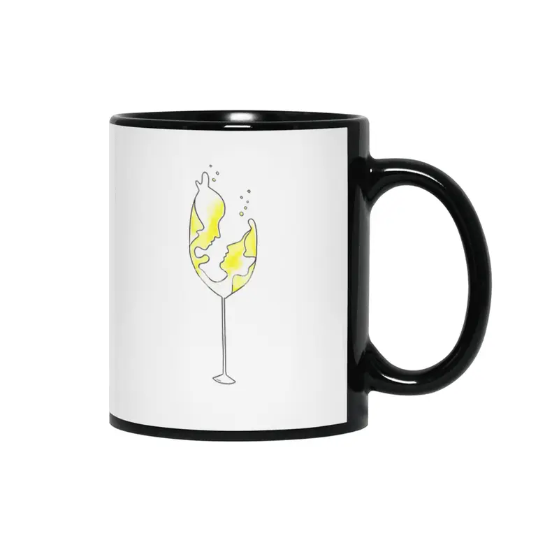 Cheers! Hand Drawn Art Siyah Kupa
