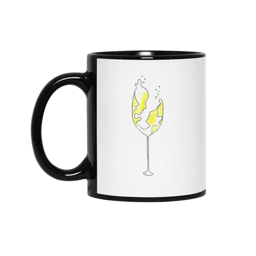 Cheers! Hand Drawn Art Siyah Kupa