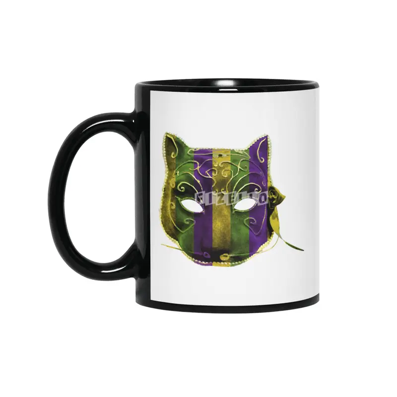 Catwoman Mardi Gras Mask Siyah Kupa