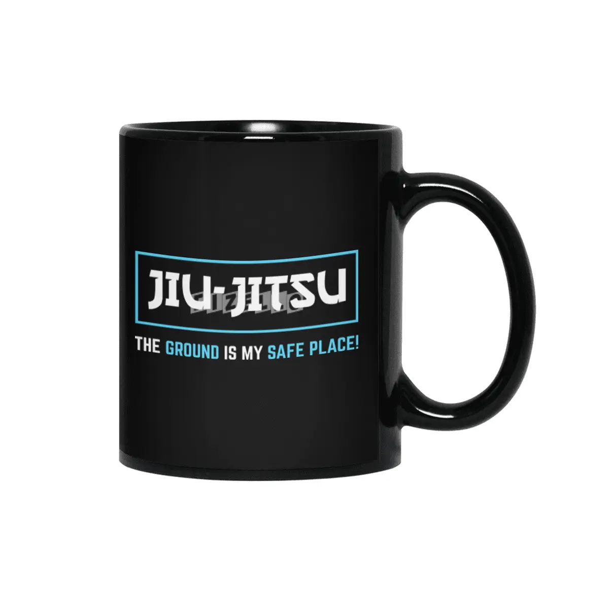 BJJ Jiu Jitsu The Ground Is My Safe Place Grappling Gift Siyah Kupa