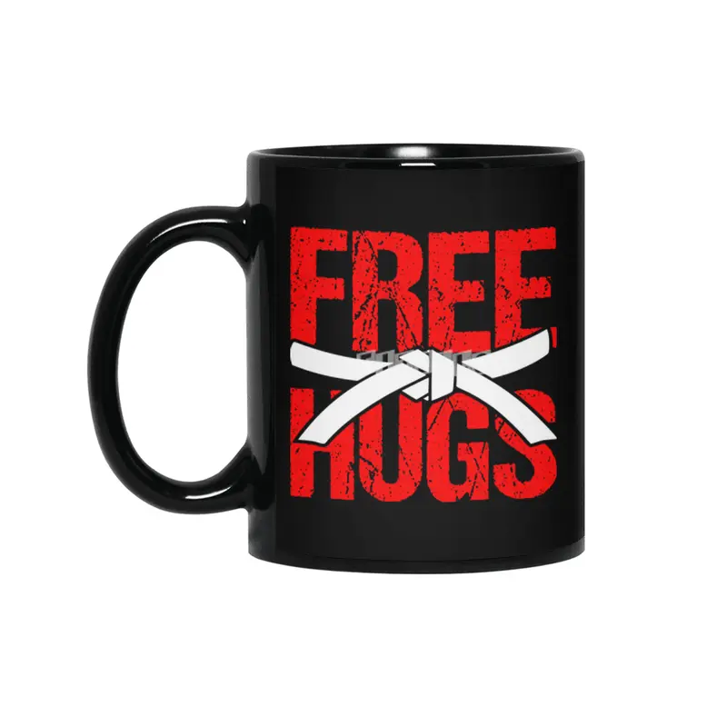 Free Hugs Martial Arts Jiu Jitsu Kung Fu Siyah Kupa