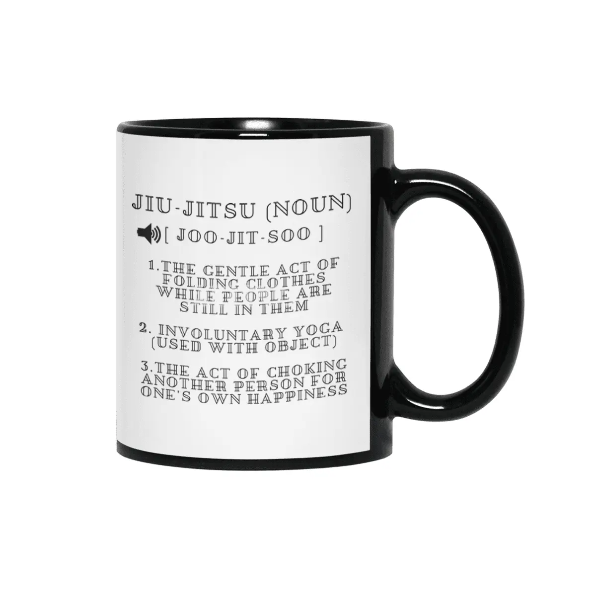 Definition of Jiu Jitsu /Funny BJJ Jiu Jitsu MMA Siyah Kupa