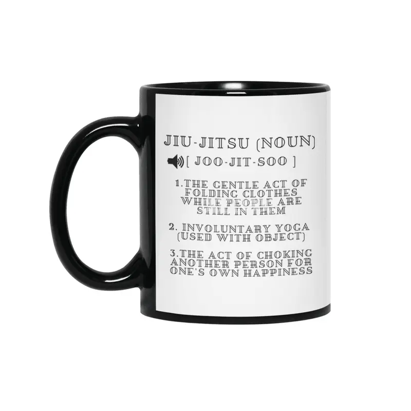 Definition of Jiu Jitsu /Funny BJJ Jiu Jitsu MMA Siyah Kupa