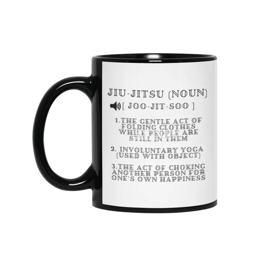 Definition of Jiu Jitsu /Funny BJJ Jiu Jitsu MMA Siyah Kupa