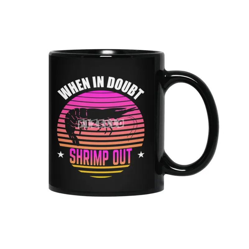 When In Doubt Shrimp Out Jiu Jitsu BJJ Martial Arts Siyah Kupa