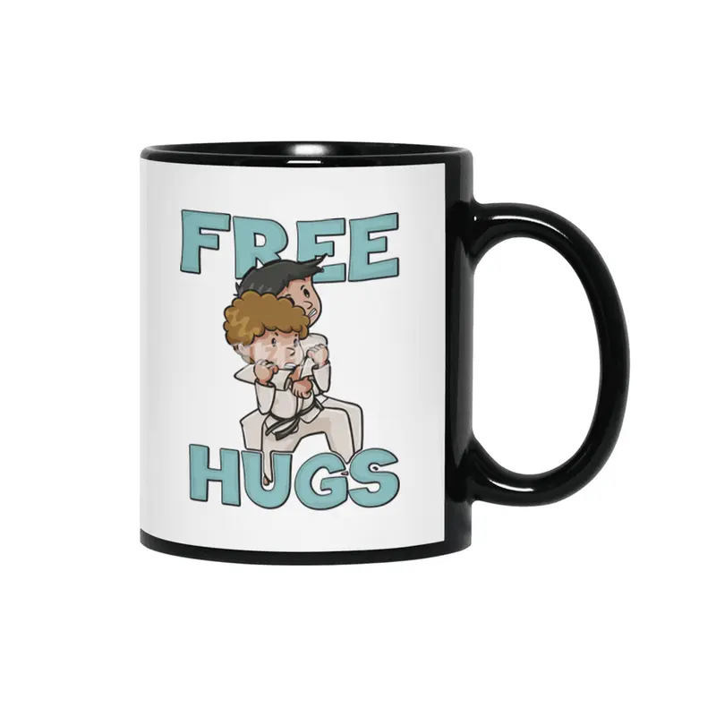 Free Hugs Martial Arts Jiu Jitsu Kung Fu Siyah Kupa