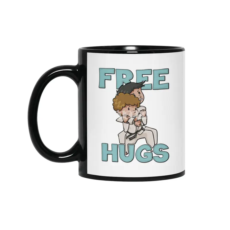 Free Hugs Martial Arts Jiu Jitsu Kung Fu Siyah Kupa