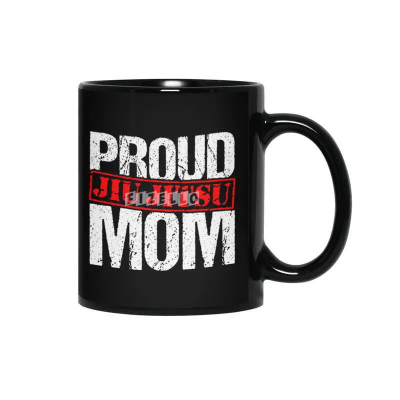 Proud Jiu Jitsu Mom BJJ Martial Arts Siyah Kupa