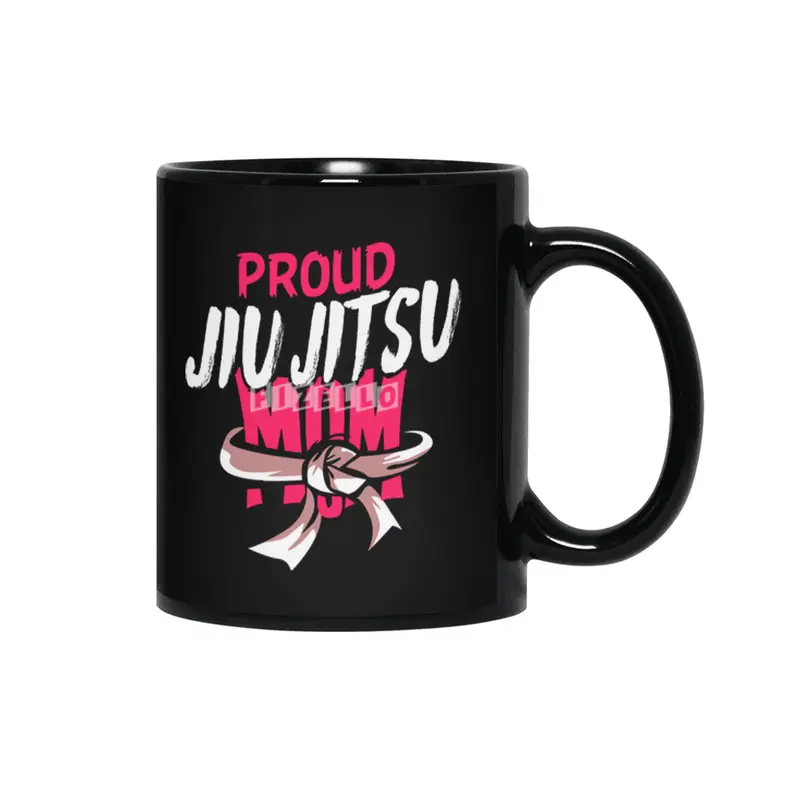 Proud Jiu Jitsu Mom BJJ Martial Arts Siyah Kupa