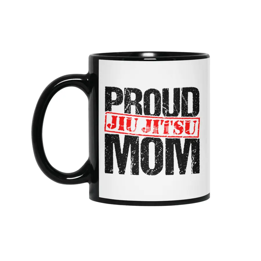 Proud Jiu Jitsu Mom BJJ Martial Arts Siyah Kupa