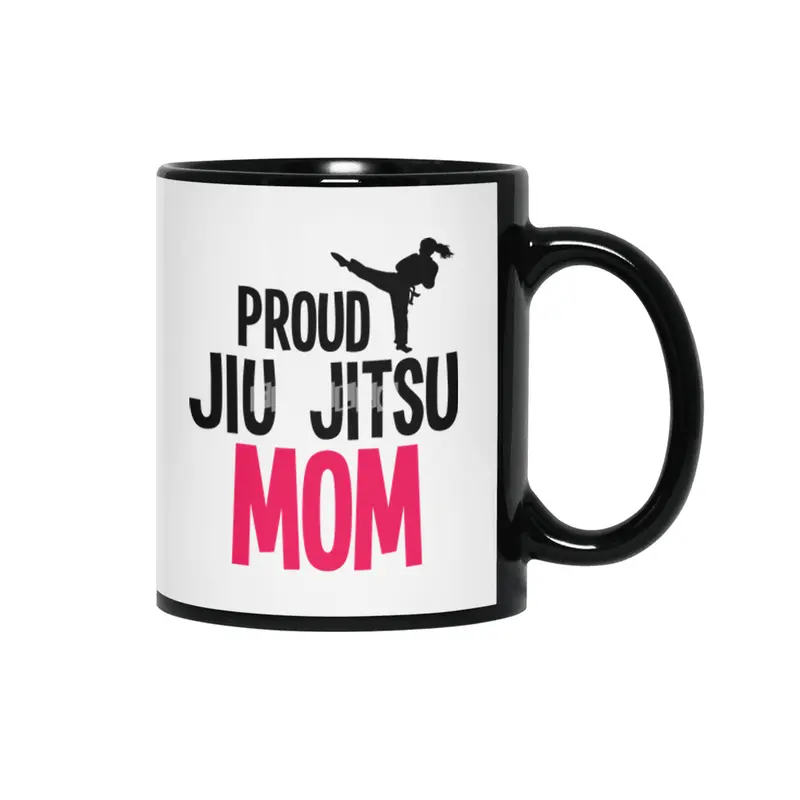Proud Jiu Jitsu Mom BJJ Martial Arts Siyah Kupa