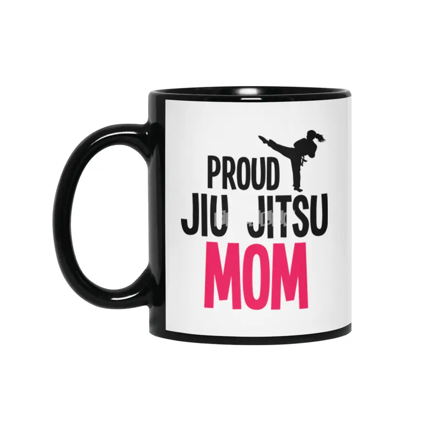 Proud Jiu Jitsu Mom BJJ Martial Arts Siyah Kupa