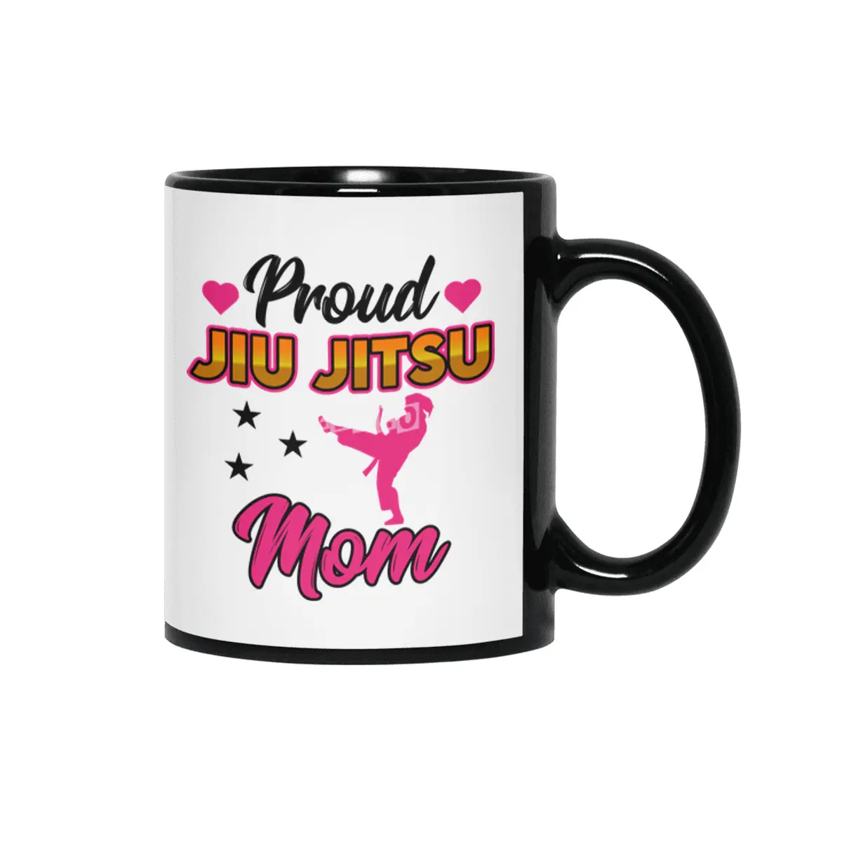 Proud Jiu Jitsu Mom BJJ Martial Arts Siyah Kupa
