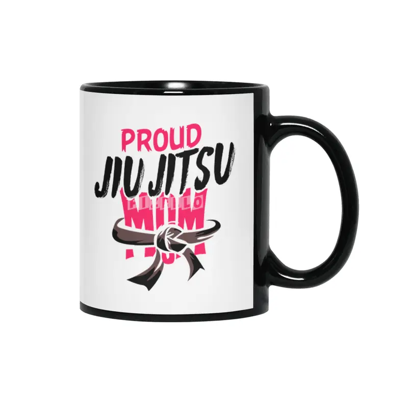 Proud Jiu Jitsu Mom BJJ Martial Arts Siyah Kupa