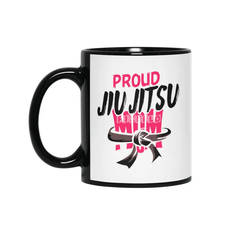 Proud Jiu Jitsu Mom BJJ Martial Arts Siyah Kupa