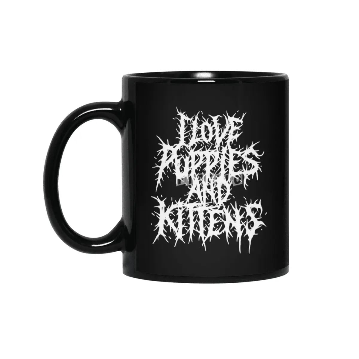 I love Puppies and Kittens Siyah Kupa