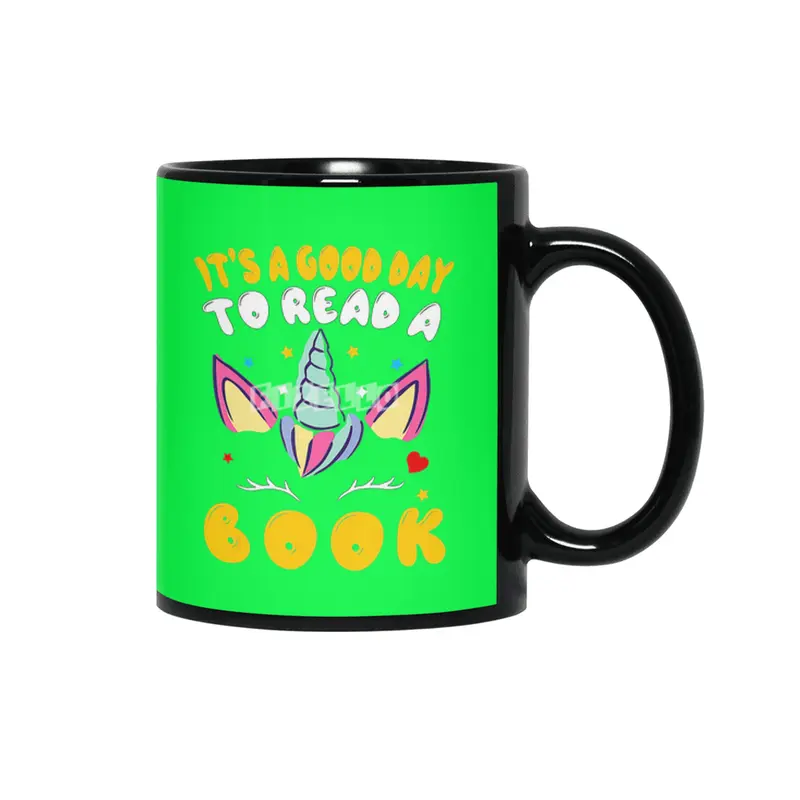 Unicorn Reading lovers Its A Good Day To Read Siyah Kupa